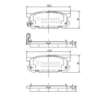 Колодки тормозные дисковые NIPPARTS J3613020