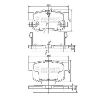 Тормозные колодки NIPPARTS J3614008