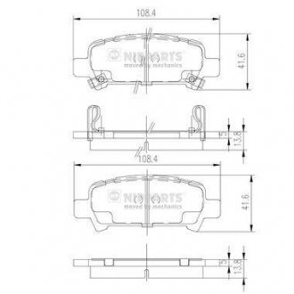 Тормозные колодки NIPPARTS J3617002