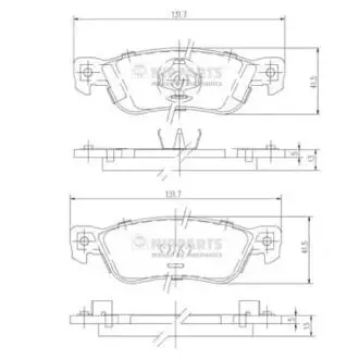 Тормозные колодки, дисковый тормоз.) NIPPARTS J3619000