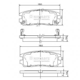 Тормозные колодки, дисковый тормоз.) NIPPARTS J3619001