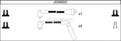 Комплект кабелів запалювання NIPPARTS J5385001