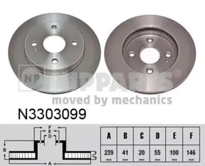 Тормозной диск NIPPARTS N3303099