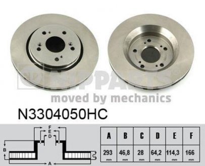 Тормозной диск NIPPARTS N3304050HC (фото 1)