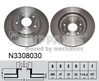 Тормозные диски NIPPARTS N3308030