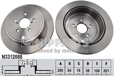 Тормозные диски NIPPARTS N3312088