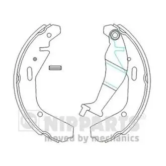 Гальмівні колодки (набір) NIPPARTS N3508028