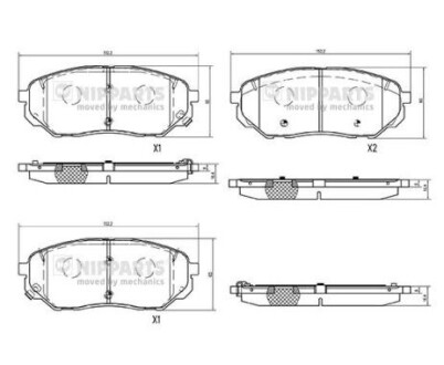 Гальмівні колодки дискові NIPPARTS N3600335