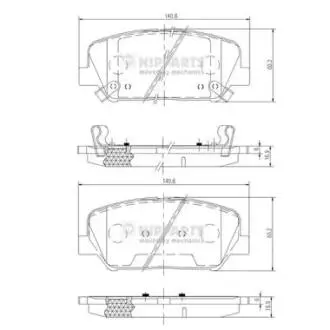 Тормозные колодки NIPPARTS N3600547