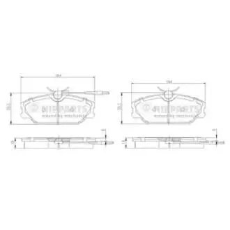 Гальмівні колодки, дискове гальмо (набір) NIPPARTS N3600917