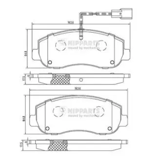 Гальмівні колодки NIPPARTS N3601105