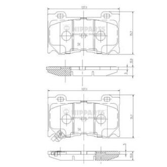 Гальмівні колодки дискові NIPPARTS N3601107