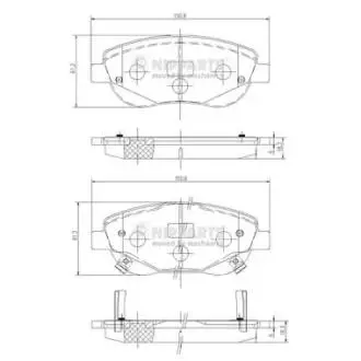 Гальмівні колодки NIPPARTS N3602135