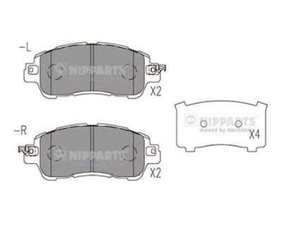 Колодки гальмівні (передні) Mazda 2 1.5 14- NIPPARTS N3603078