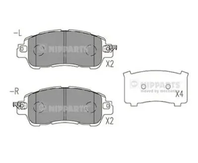 Колодки гальмівні (передні) Mazda 2 1.5 14- NIPPARTS N3603078