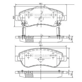 Тормозные колодки NIPPARTS N3604066