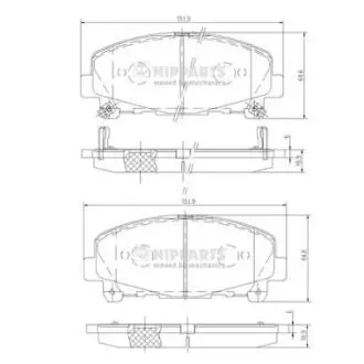 Гальмівні колодки NIPPARTS N3604069