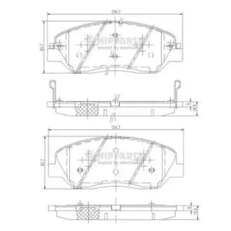 Гальмівні колодки NIPPARTS N3605051