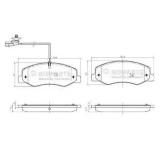 Гальмівні колодки дискові NIPPARTS N3611061