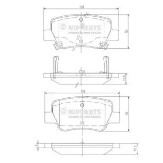Тормозные колодки NIPPARTS N3612042