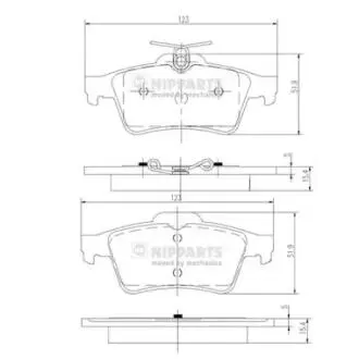 Тормозные колодки NIPPARTS N3613022