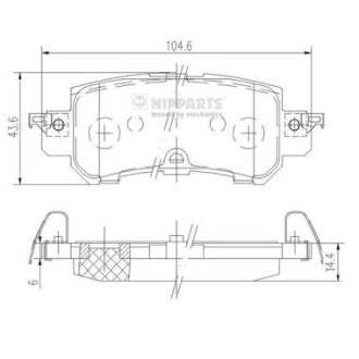 Тормозные колодки NIPPARTS N3613026