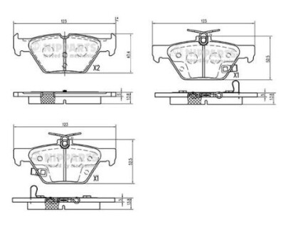 Тормозные колодки (задние) Subaru Impreza/Outback/Legacy 14- (Akebono) Q+ NIPPARTS N3617008