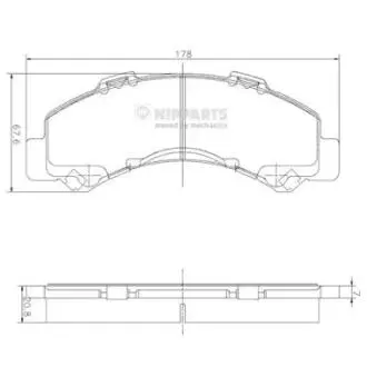 Гальмівні колодки NIPPARTS N3619003