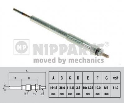 Свеча накаливания NIPPARTS N5710304 (фото 1)