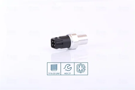 Перемикач тиску кондиціонера SEAT ALHAMBRA, AROSA, CORDOBA, CORDOBA VARIO, IBIZA II, INCA, VW CADDY II, CADDY II/MINIVAN, POLO, POLO III CLASSIC, POLO/KOMBI 1.0-2.8 02.93-03.10 NISSENS 301017