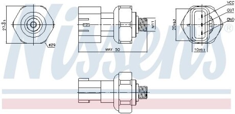 Датчик тиску кондиціонера TOYOTA / LEXUS NISSENS 301090