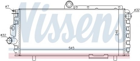 Радіатор, охолодження двигуна NISSENS 60010