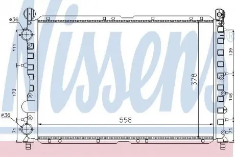 Радиатор охлаждения NISSENS 60057