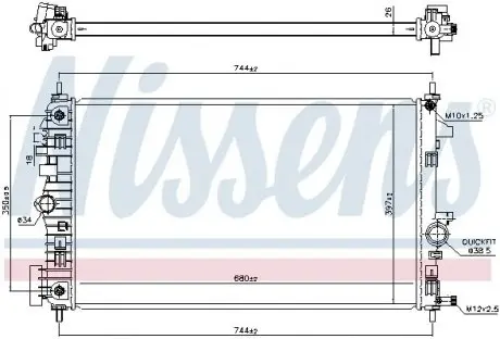Радиатор двигателя NISSENS 606049