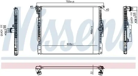 Автозапчасть NISSENS 606513