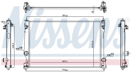 Радіатор охолодження TOYOTA CAMRY (2018) NISSENS 606786 (фото 1)