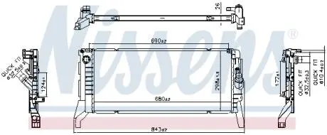 Радіатор охолодження NISSENS 606789