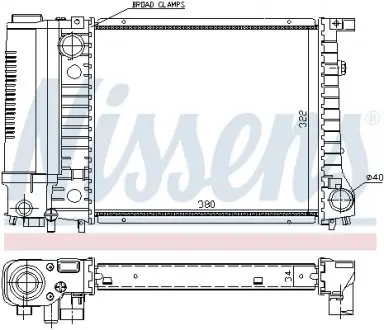Радиатор охлаждения NISSENS 60729A