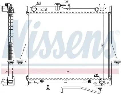 Радиатор двигателя NISSENS 60854