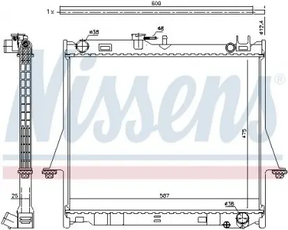 Радиатор D-MAX 02-.. NISSENS 60856