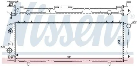 Радиатор, охлаждение двигателя NISSENS 60986
