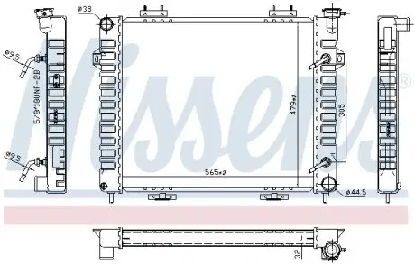 Радиатор охлаждения NISSENS 609901