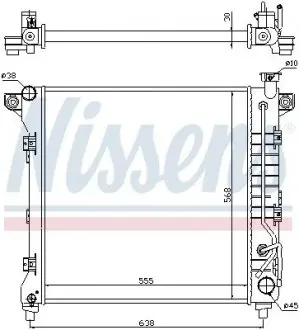 Радиатор, охлаждение двигателя NISSENS 60998