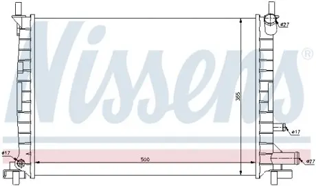 Радіатор охолоджування NISSENS 62086