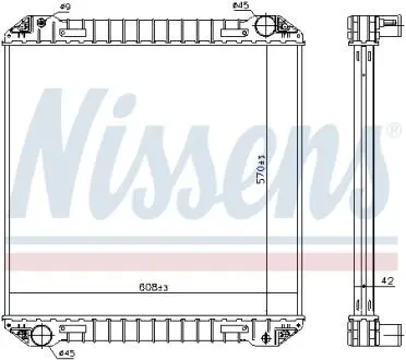 Радіатор двигуна (без рами) IVECO EUROCARGO I-III 8060.45.6090-8060.45STCA 01.91-09.15 NISSENS 623440
