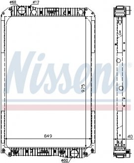 Радіатор, охолодження двигуна NISSENS 62571A