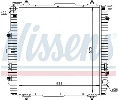 Радіатор охолоджування NISSENS 62599A
