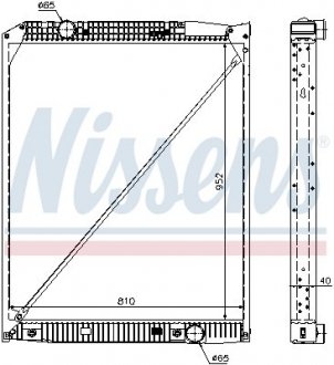 Радіатор, охолодження двигуна NISSENS 62649A