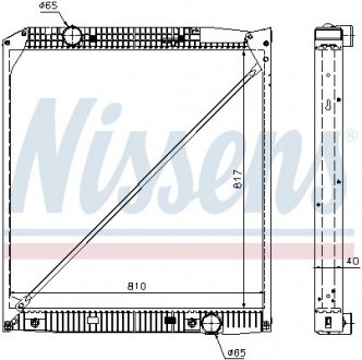 Радиатор, охлаждение двигателя NISSENS 62652A