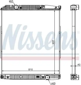 Радиатор, охлаждение двигателя NISSENS 626530